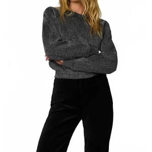 NEW JOE'S JEANS the taylor raglan sweater in silver black metal